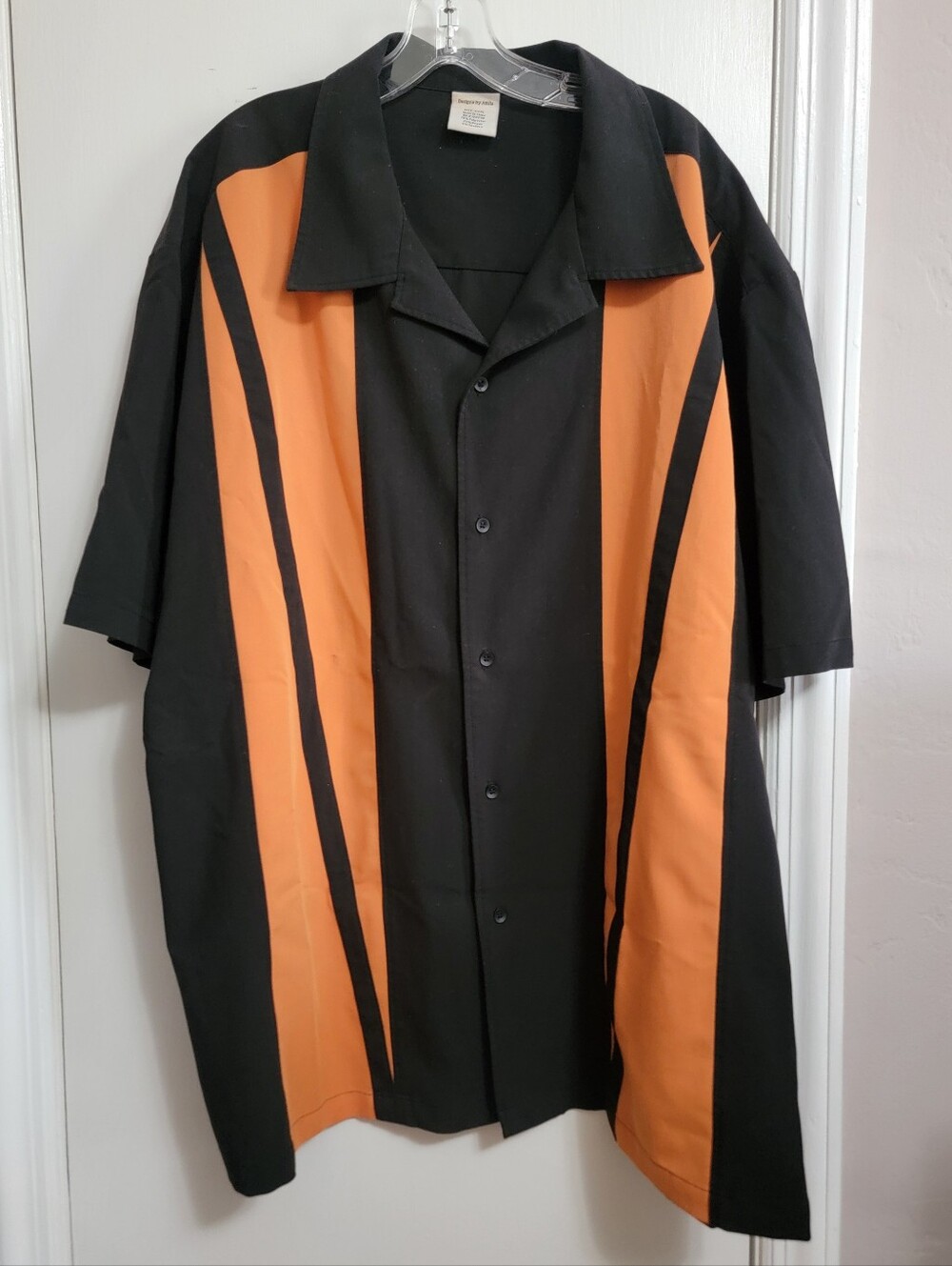 Designs by Attila black/copper button-front shirt